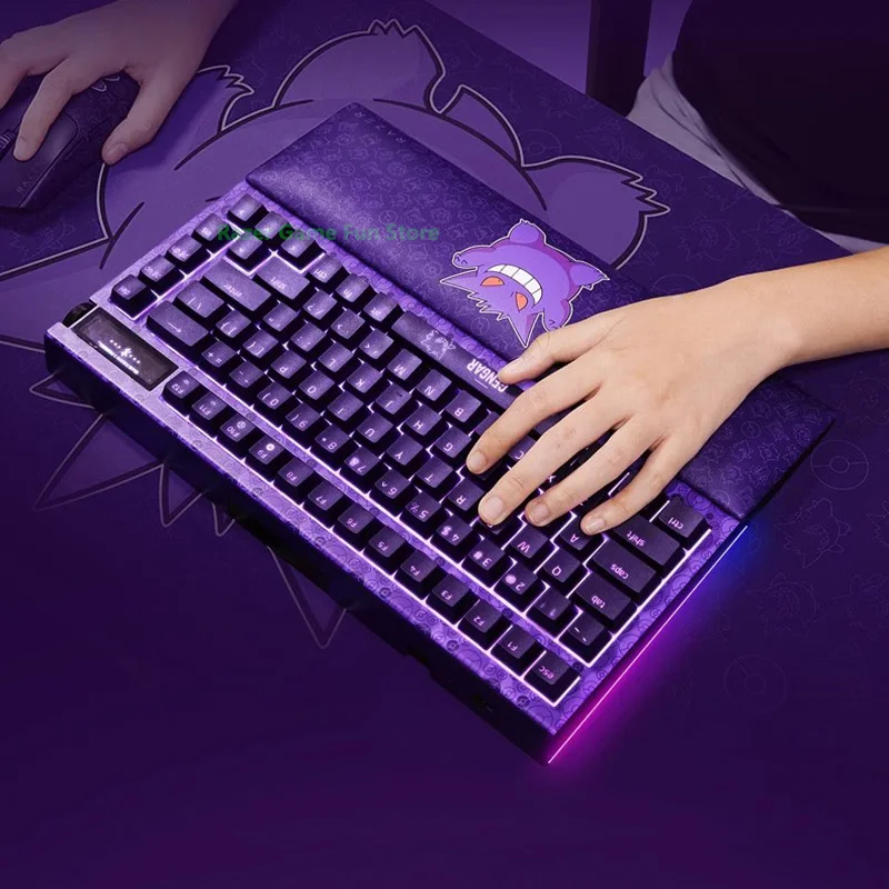 Razer Pokemon Gengar Edition BlackWidow V4 Pro 75%, teclado inalámbrico para juegos intercambiable en caliente, pantalla OLED con Dial de comando Razer