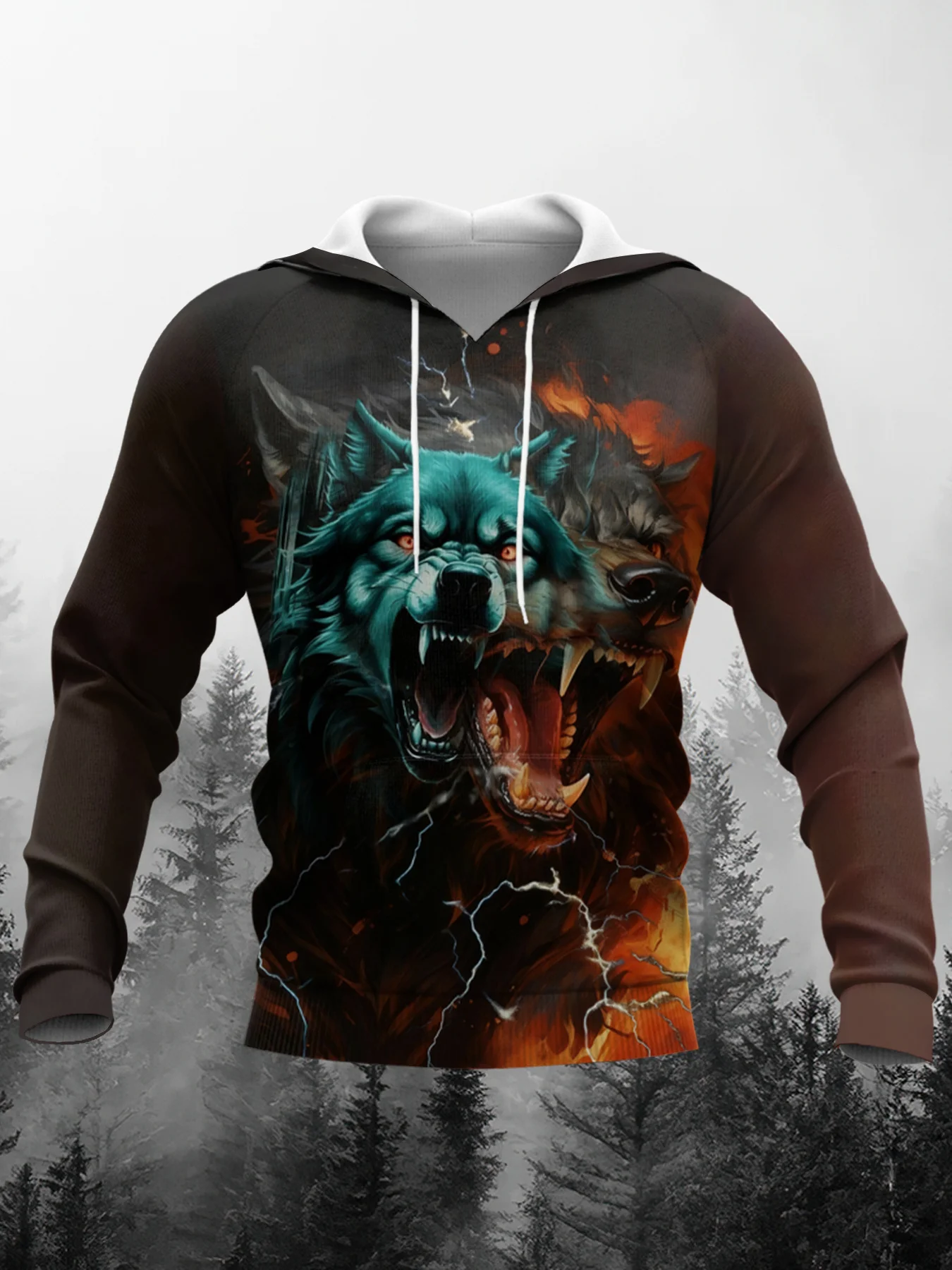 

Мужская толстовка, повседневный пуловер с капюшоном и длинными рукавами, топ с 3D принтом животных, осенняя модная винтажная мужская толстовка большого размера, уличная одежда