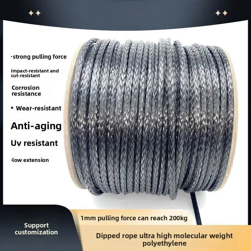 High‑Strength UHMWPE Wire Rope, Corrosion‑Resistant, Outdoor Safety Tow & Winch Rope for Film Flying