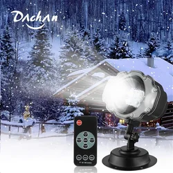 DACHAN Proyector de luz LED de nevadas, lámpara de proyector que cae de nieve, foco dinámico con efecto de nieve para jardín, regalo de boda al aire libre