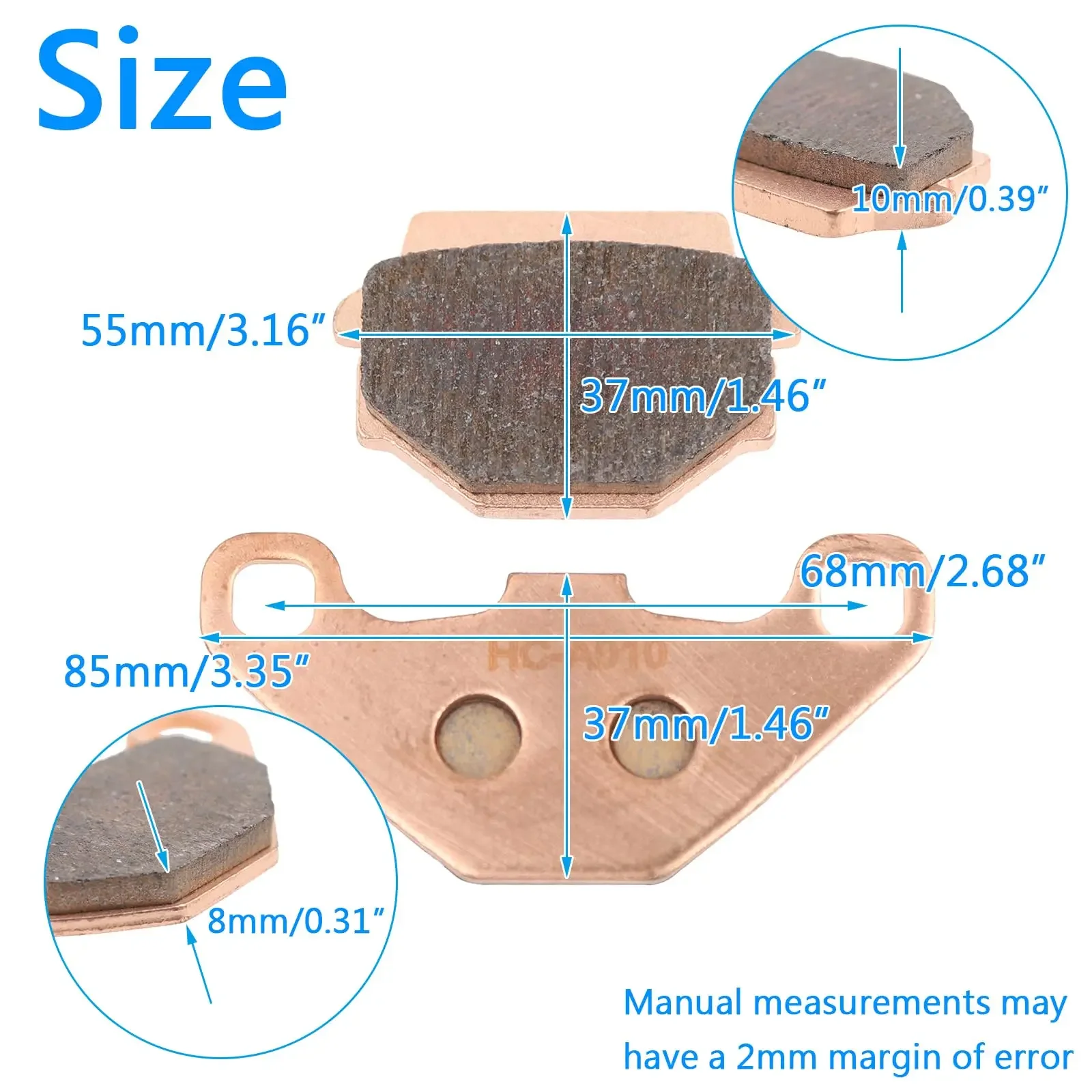 

Rear Brake Sintered Pad Compatible with for CFmoto CF500UU 2013-2019/ UFORCE 800 2012-2019,Parts Number 7030-0855A0