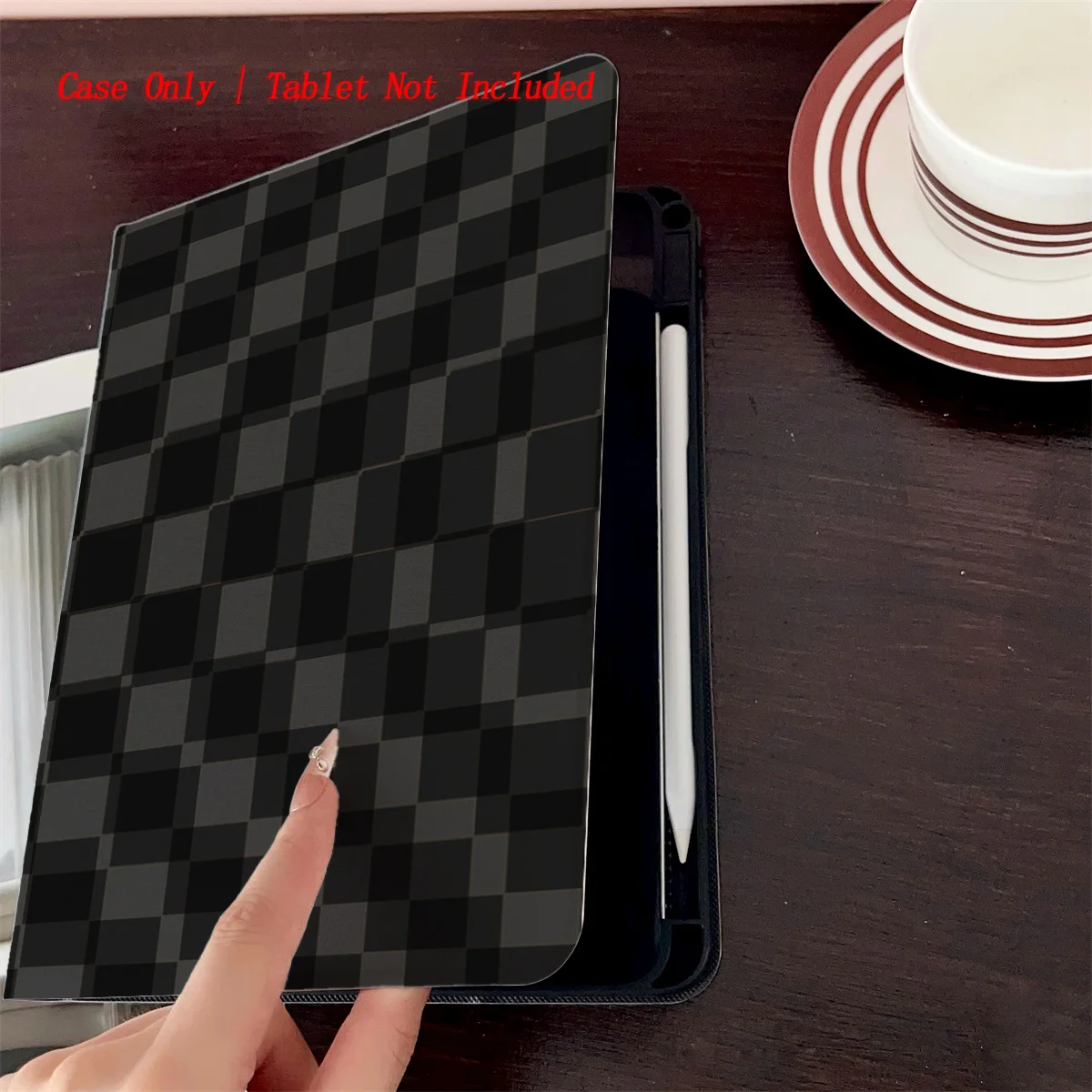 Minimalist Monochrome Square Designs iPad Case for Air 4/5/6 10.9 3rd Gen 9.7 Anti-Scratch Protective Cover