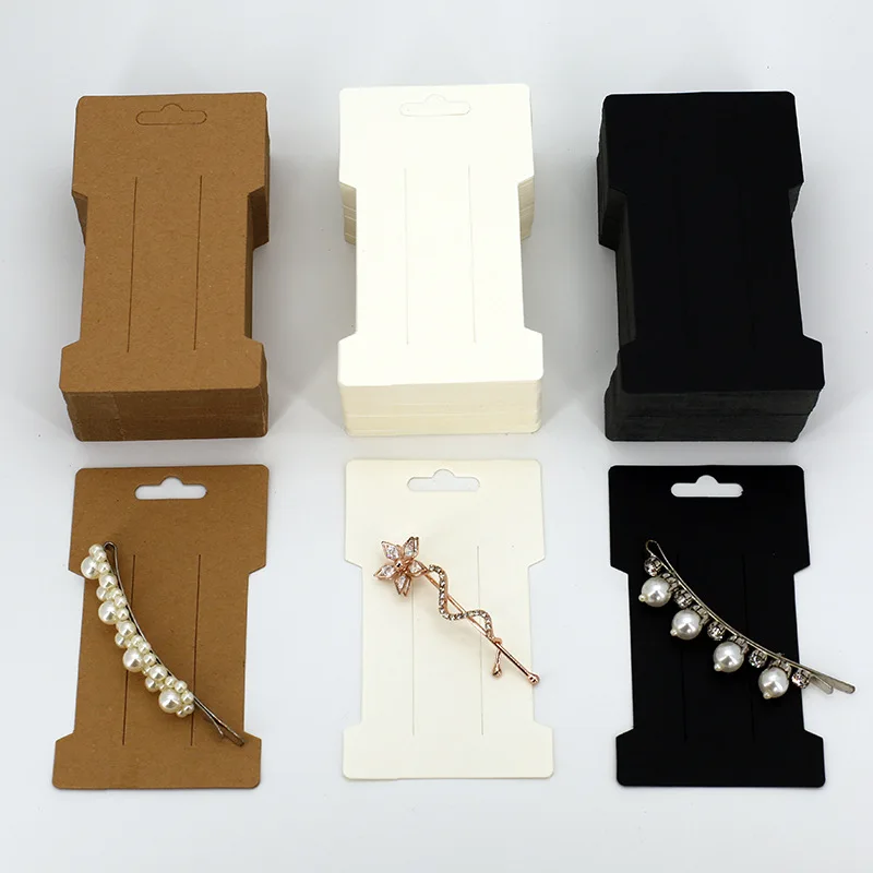 

Kraft Paper Hair Clip Display Hair Clip Display Carddiy Handmade Hair Accessory Packaging Hair Clip Hair Rope Display Card