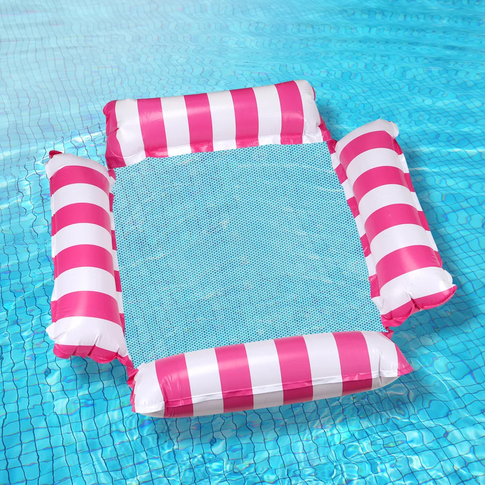 Adult inflatable water mesh inflatable bed, foldable recliner floating row