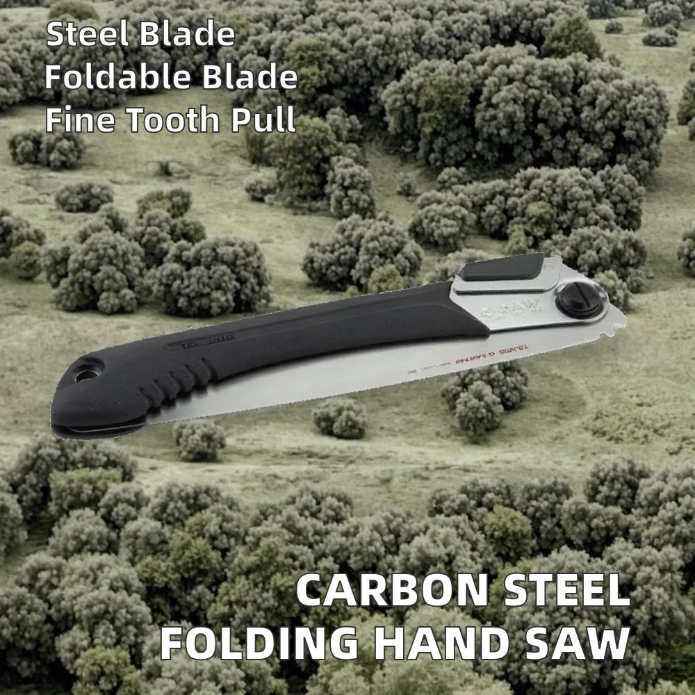 Carbon Steel Folding Blade Hand Saw Fast Tree Felling Horticultural Fruit Saw Fine Toothed Pull For Woodworking