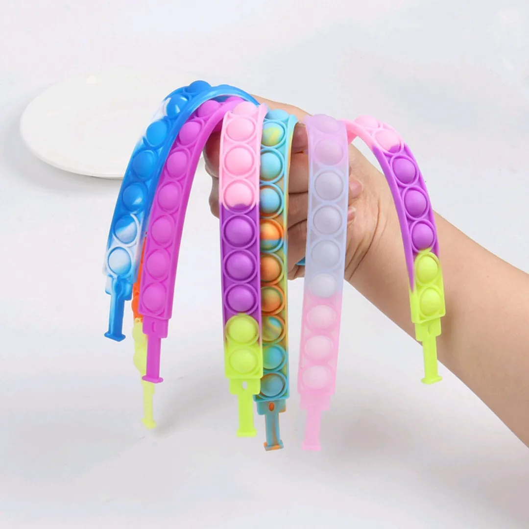 6/12/24/48 Stück Anti-Nagetier Silikon-Armband Tarnfarben Bubble Music Drückspielzeug Kinder-Puzzle Stressabbau-Spielzeug – Detail 7