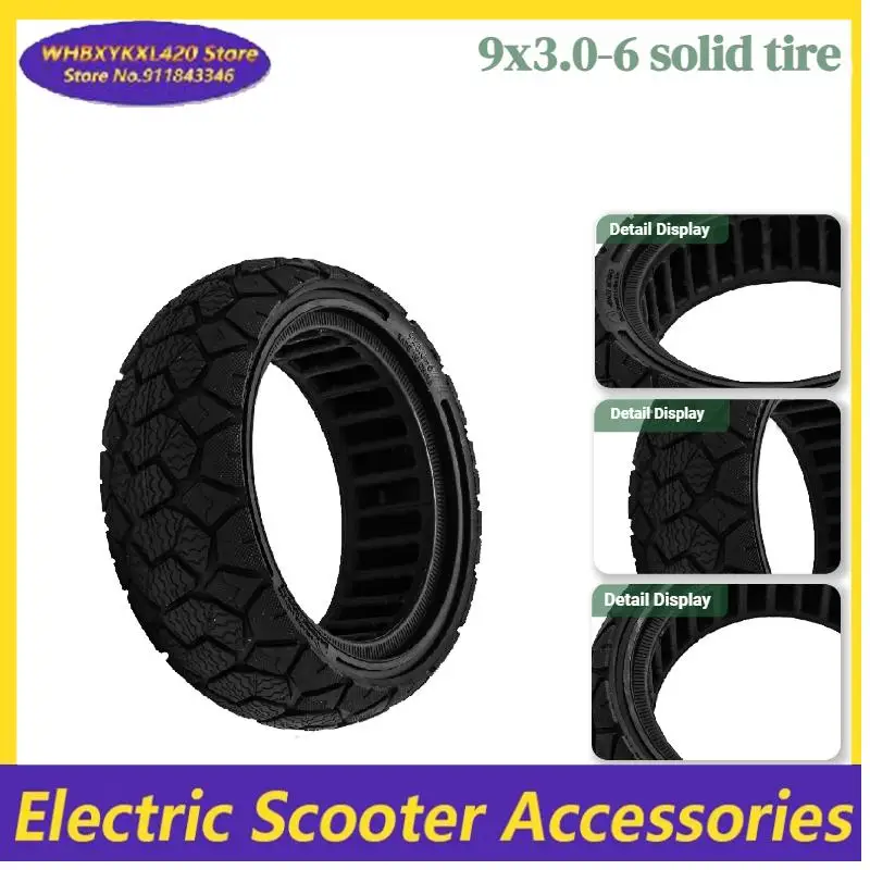 Hot sale New Product 9 * 3.0-6 Solid Tire Non Inflatable Tire Balanced Wheel Chair Car Black Rubber Solid Tire