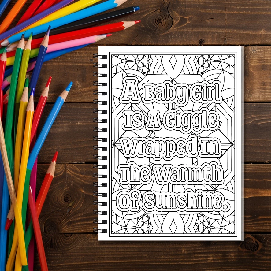 Adult Quotes Coloring Book - 8.3x 11.2 Inch 22 Page Coloring Book - Helps Reduce Stress and Ease Emotions