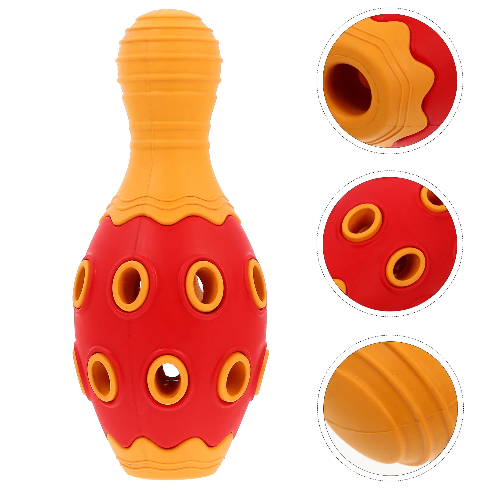 

Dog Chew Ball Feeding Bite Resistant Rubber Squeak Treat Interactive Pet Plaything Dog Chew Toy Puppy Treat Toy