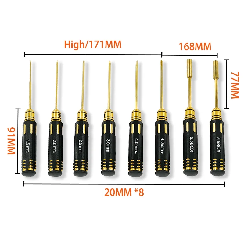 Jeu de tournevis hexagonal pour RC H, 8p12, 5/2, 0/2, 5/3, 5.5, boîte, croix 4.0Hex Allen, kit d'outils de réparation, écrou Phillips