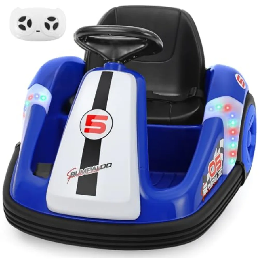 

12V Bumper Car with Big Wheel 2.2 Mph Max Toddler Bumper Cars with Remote Baby Bumping Toy Car with DIY Stickers 360 Degree-Spi