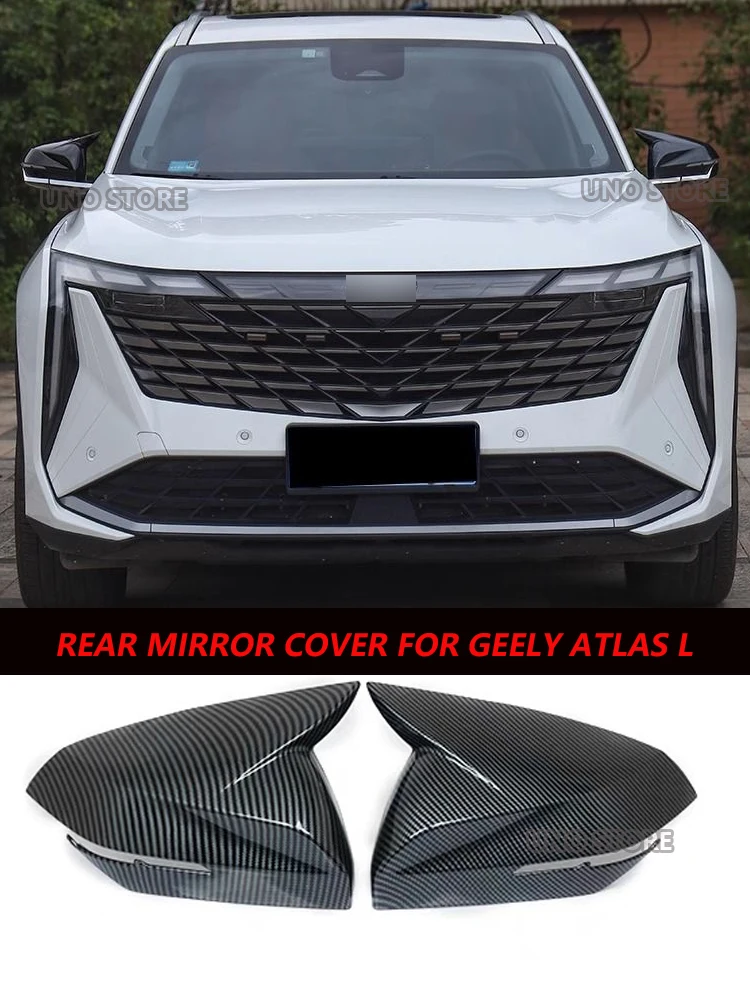 

Side Rear View Mirror Covers Caps Rearview Mirror Cover Protective Sticker trim for For Geely Atlas L Boyue L Galaxy L7