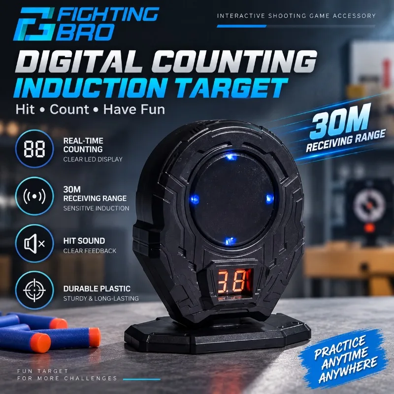 Multi‑Usage Electronic Counting Induction Target Digital Score Display Recreational Accessory