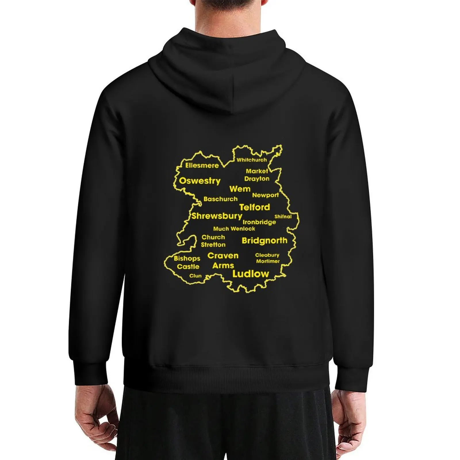 

Shropshire Map and Towns Hoodie men clothing mens designer clothes men's winter sweater hooded shirt man hoodie