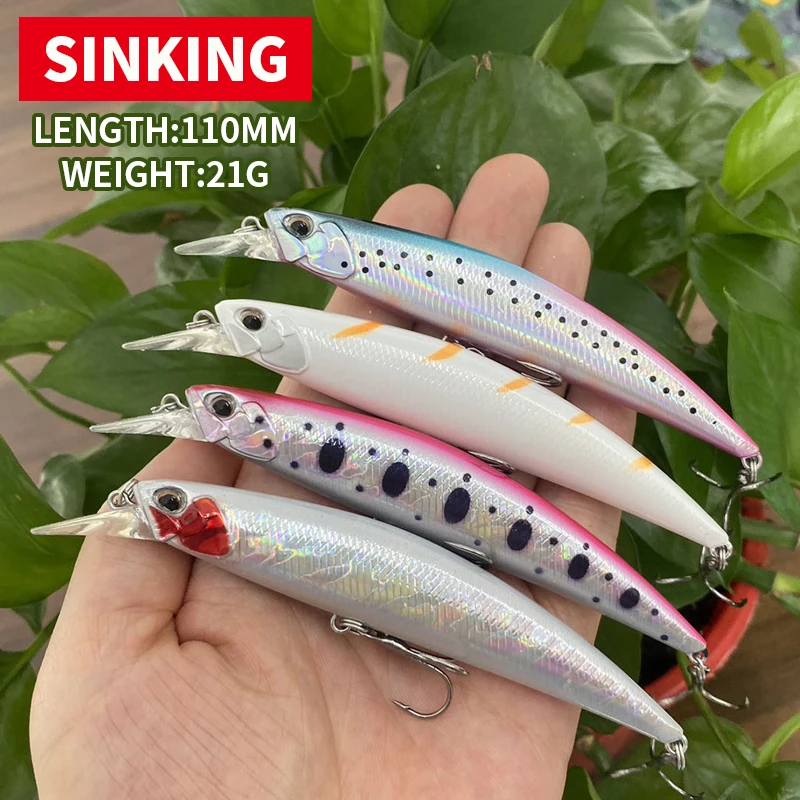 

Sinking Minnow Lures 110mm GT Predator Seafishing Tackle Peche Carp Trout Fishing Leurre Jerkbait Wobblers Isca Pesca Hard Bait