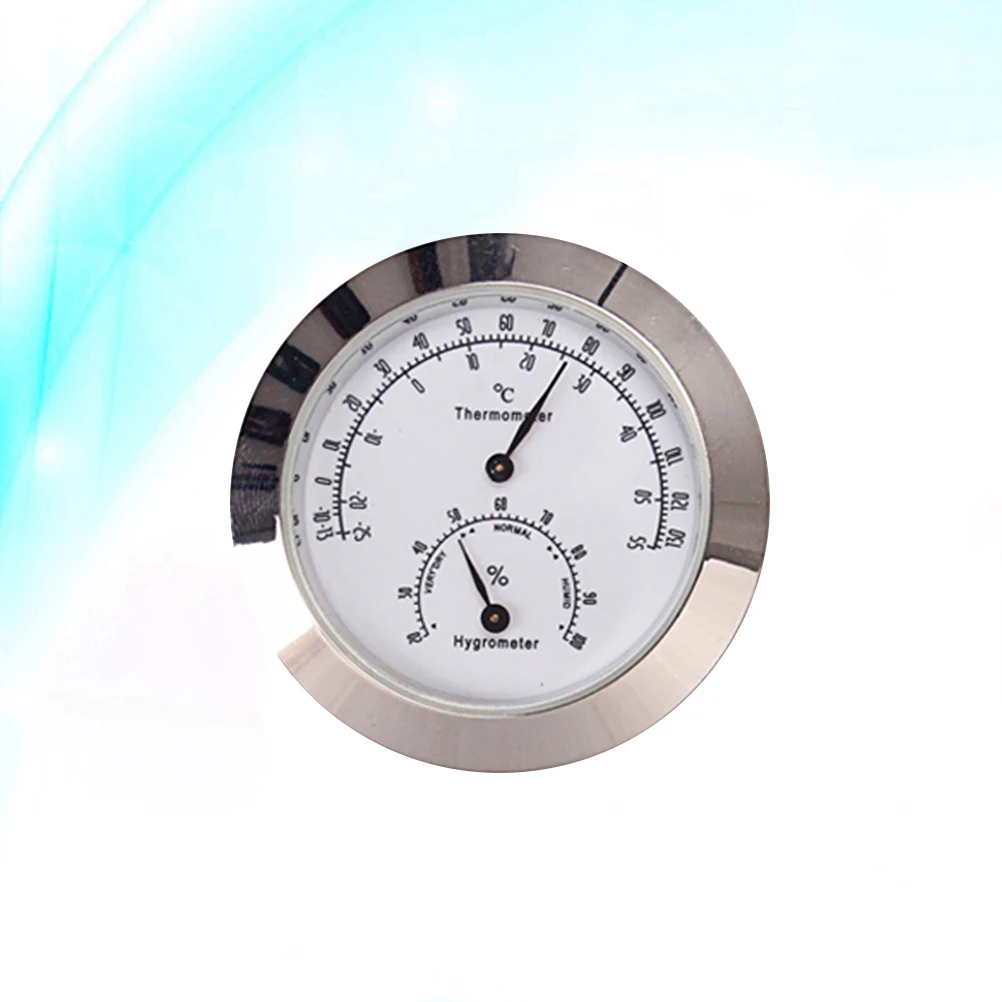 

Round Violin Hygrometer Thermometer Guitar Room Temperature Humidity Gauge Home Office Use Fahrenheit Centigrade Metal Frame