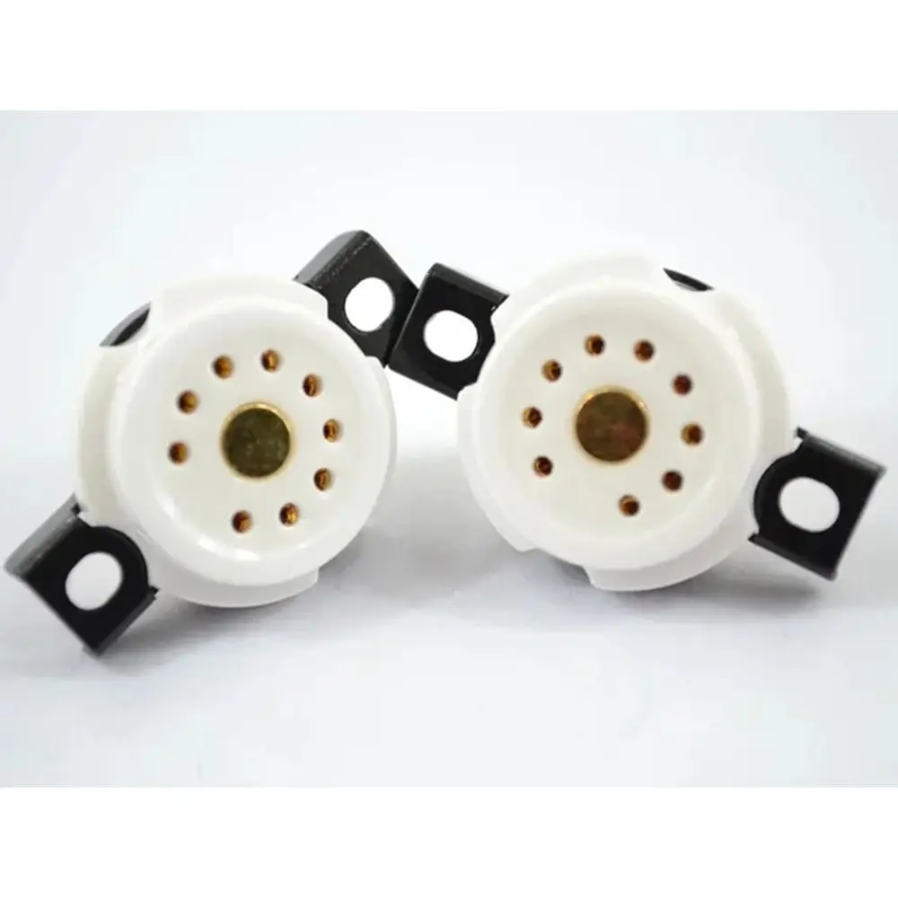 1Pcs 95 Ceramic Base 9Pin Tube Beryllium Copper Octal Tube Valve Base Connector Gold Plated DIY Hifi Tube AMP