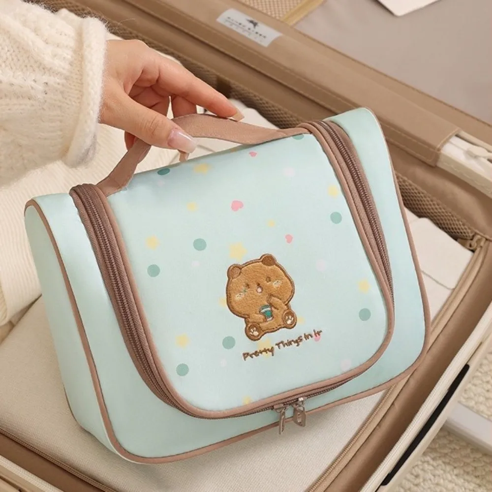 Waterproof Hanging Makeup Bag With Hook Can Hanging Toiletry Pouch Large-capacity Multifunctional Cosmetic Bag Travel Use