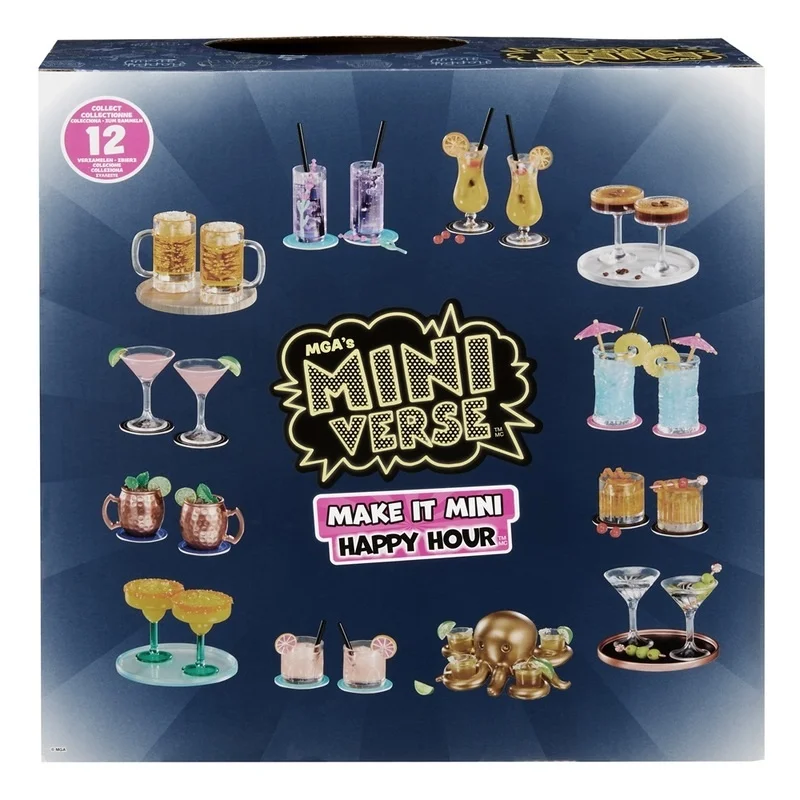 Genuine Mga Make It Mini Happy Hour Make Mini Cocktail Drinks Happy Hour Girls Play House Blind Box Surprise Toys Gift