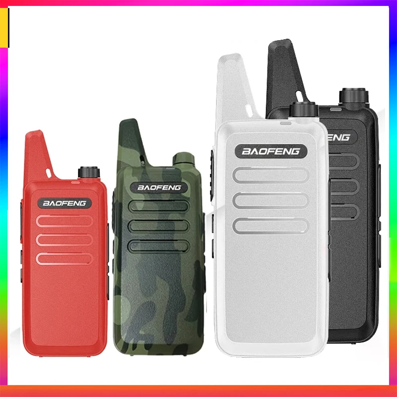 Baofeng BF-T20 2 pezzi Mini Walkie Talkie portatile Radio bidirezionale ricarica USB VOX per BF-C9 BF-888S KD-C1 per la caccia alla stazione dell'hotel