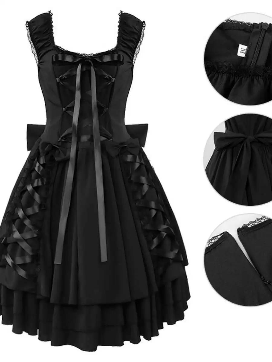 

k Folded Puffy Skirt Medieval Stpunk Victorian Stage Costume plus Size Women's Ethnic Faion Polyester Winter Dr