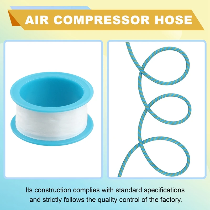 ABUL-3 Meter/9.84Ft Nylon Braided Airbrush Air Hose Standard 1/8Inch-1/4Inch Adapter Suit For Air Bursh