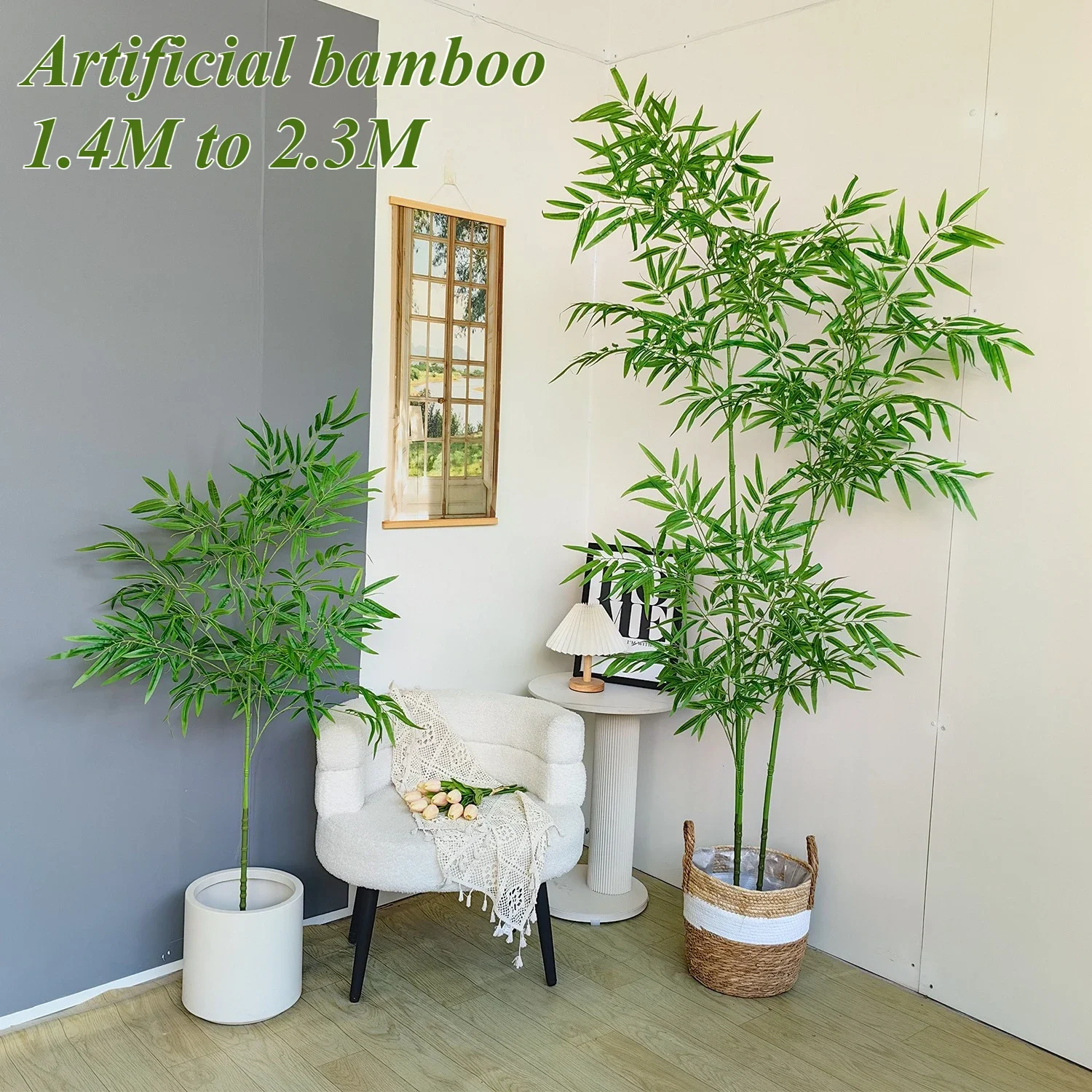 

Artificial Bamboo Large Removable Bamboo Floor Decoration Potted 140CM To 230CM Green Fake Plant Family Hotel Garden Decoration