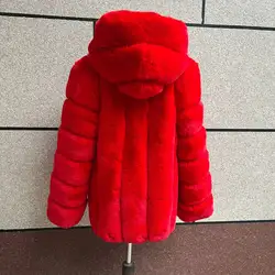 Cappotto con cappuccio in pelliccia sintetica da donna inverno caldo moda giacca di pelliccia con cappuccio imitazione pelliccia di volpe cappotto soffice abbigliamento donna