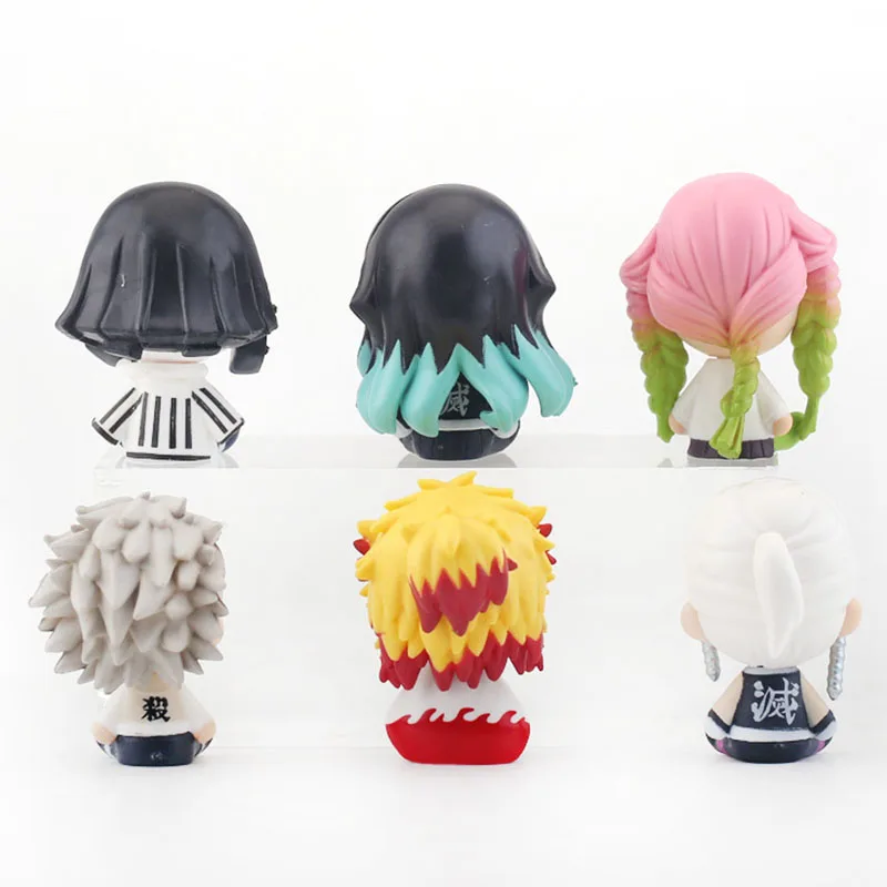 6 ชิ้น/เซ็ต Demon Sayaer Hashira การพูดเกินจริง Shinobu Kyoujuro Tengen Muichiro Mitsuri Obanai Sanemi Ac อุณหภูมิดินรูปอะนิเมะรุ่นและ ys