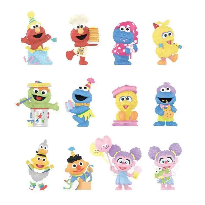 Hasbro Sesame Street Elmo Big Bird animation peripheral cartoon figures Kawaii model ornaments children\'s toys gifts wholesale