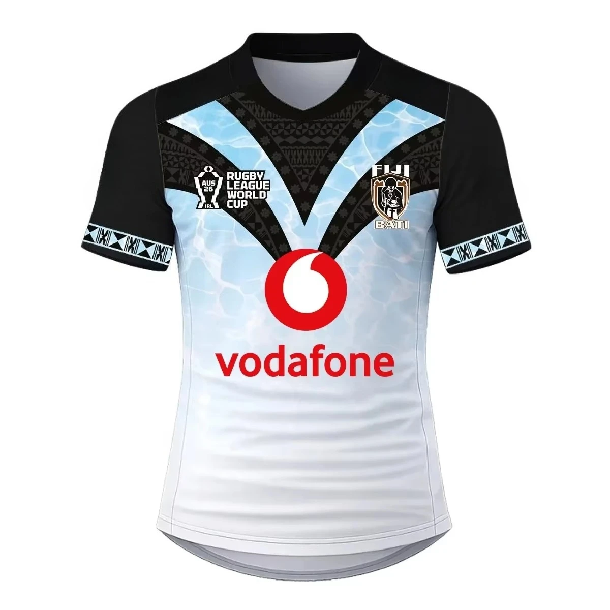 26-27 Fiji Bati Rugby Team Concept Jersey 3D Printed Comfortable Breathable T-shirt for Daily Training Parent-child Family Wear