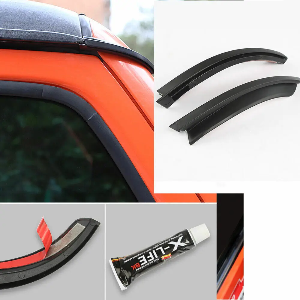 Удлинитель водосточных желобов для автомобилей BBQ @ FUKA аксессуары для Jeep Wrangler JL 2018 2019 2020 2021 Защитная Наклейка