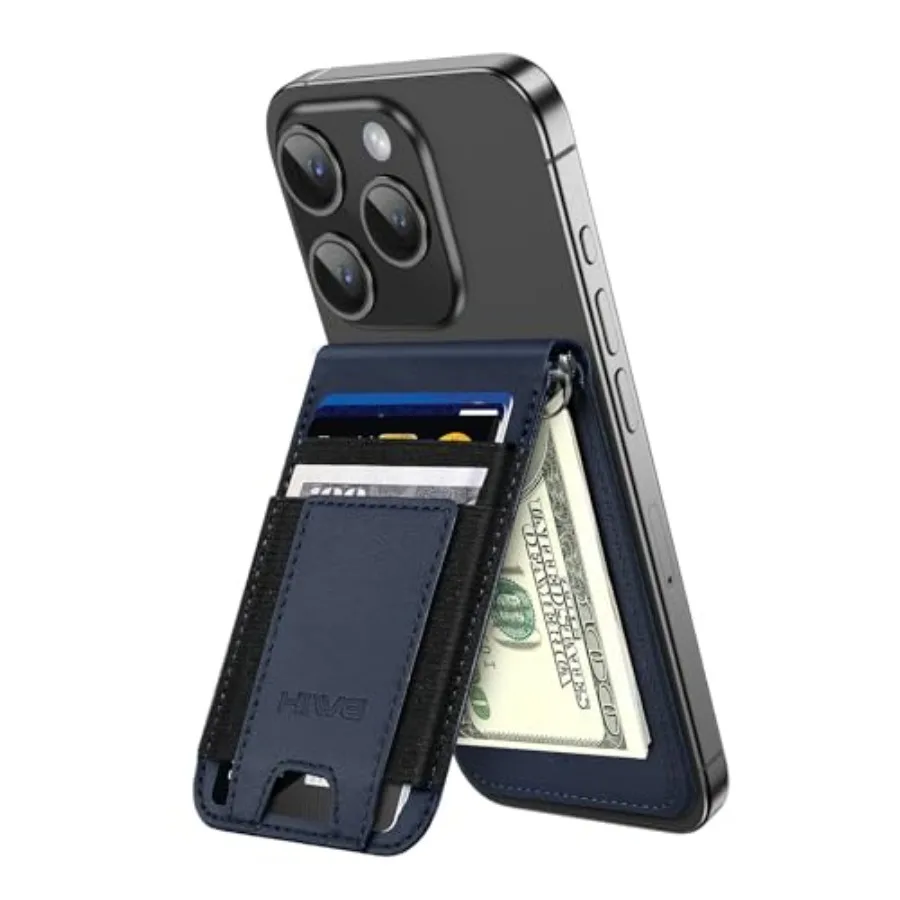 for MagSafe Wallet Stand with Money Clip Anti-Lost Magnetic Wallet for iPhone 17/16/15/14/13/12 Series Works with Apple Find My