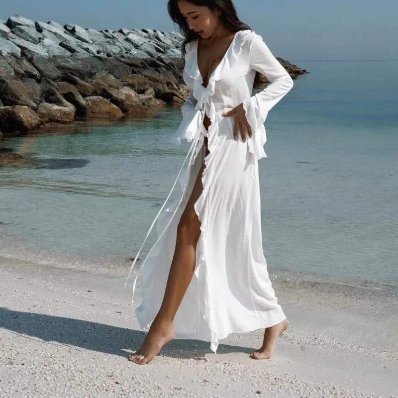 

Women's Spring Autumn Dress Blouse Cardigan Long Sleeve Bikini Sunscreen Comfortable Slim Simple Loose Design New Soft Versatile