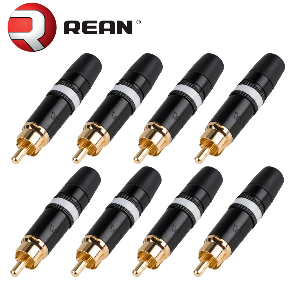 Wtyk RCA Neutrik Rean NYS373-2 NYS373-9, czarna obudowa, pozłacane styki, profesjonalny wtyk audio HIFI do kabli, wzmacniaczy DIY — zdjęcie produktu 3