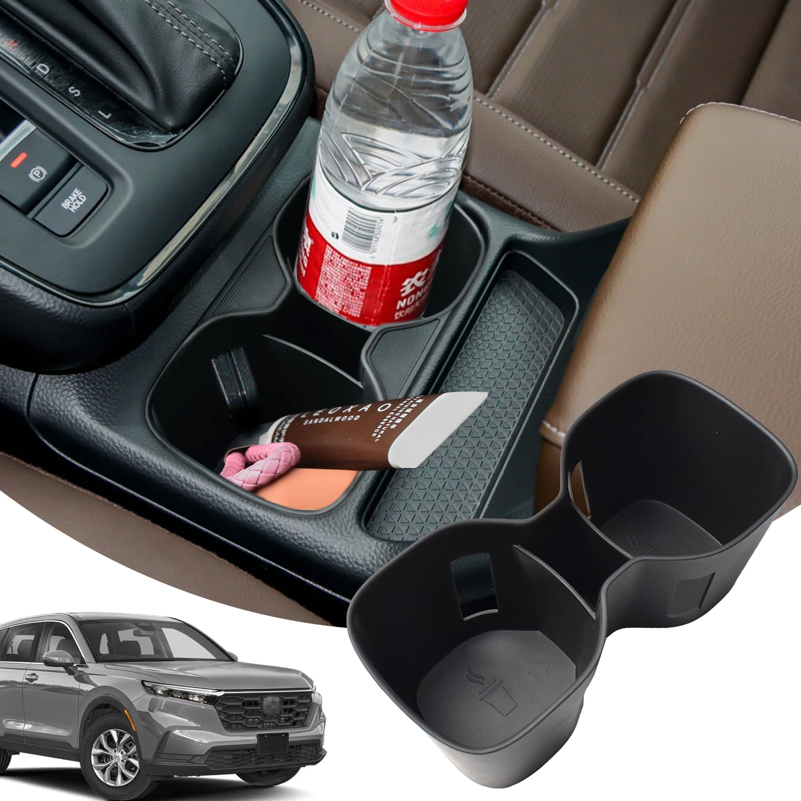 

For 2023 2024 2025 Honda CR-V CRV Center Console Cup Holder Armrest Storage Tray Coffee Holder ABS Accessories Water Organizer