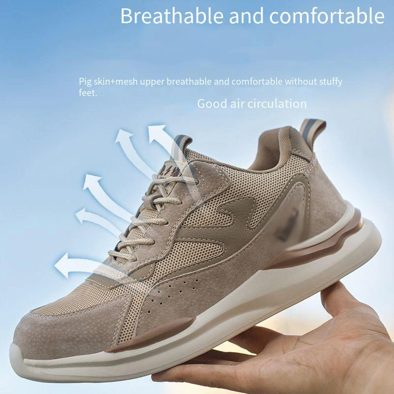 Anti Smashing  Puncture Resistant Comfortable Insulation Men labor Protection Shoes Breathable Odor Proof Soft Soled Work Shoes