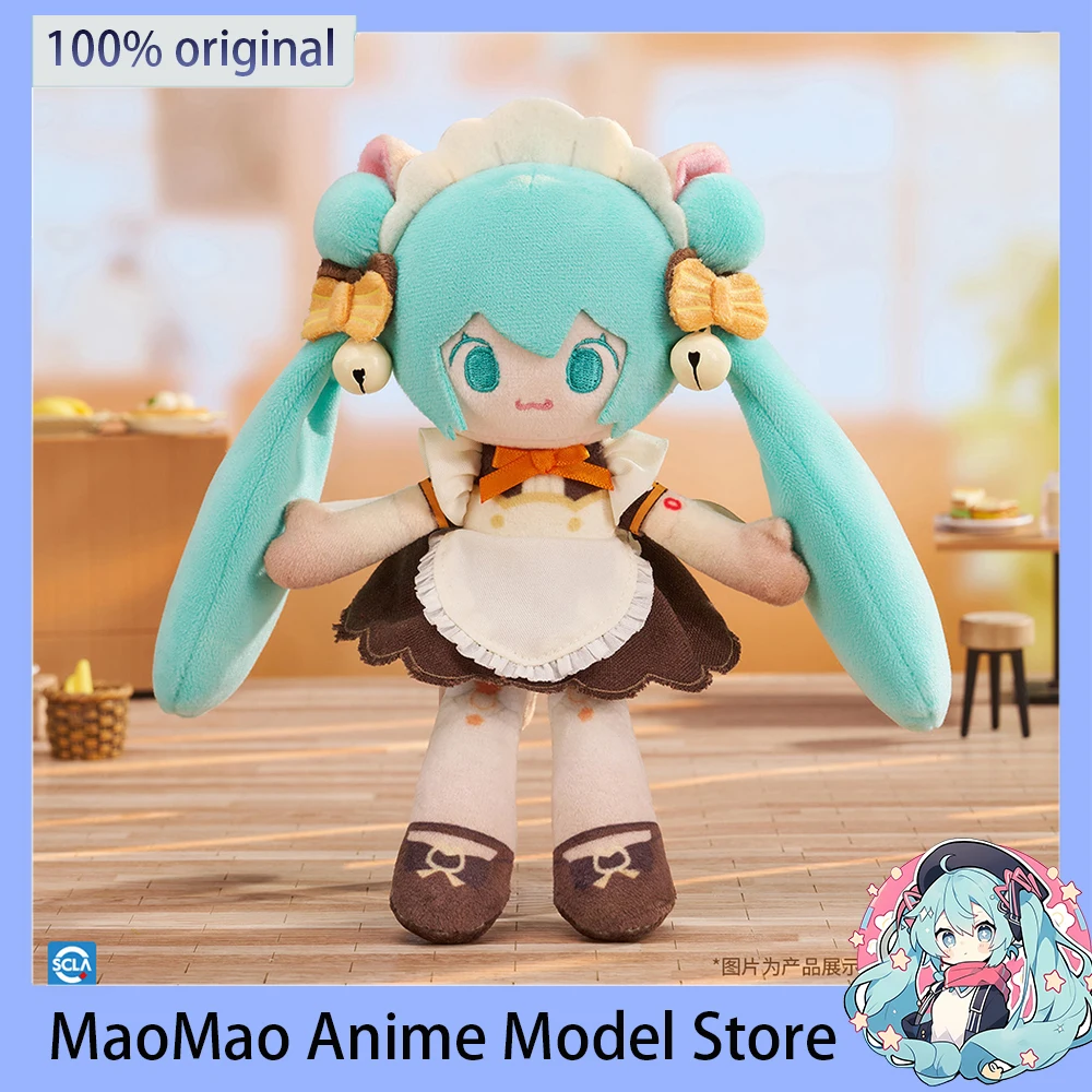 

Original Genuine Hatsune Miku Cat Cafe Series Long Leg Plush Toy Pendant 18CM Model Doll Decoration Anime Collectible Gift