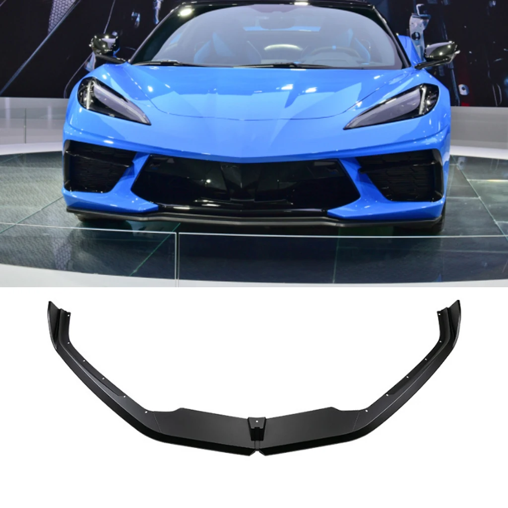 

Car Front Bumper Lip Spoiler Splitters Body Kit Aprons Cover Guard Trim For Chevrolet Corvette C8 Z51 2020 2021 2022 2023+