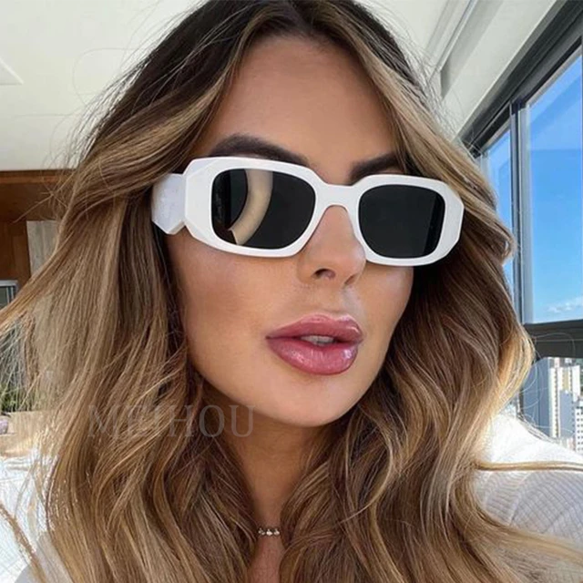 Occhiali da sole rettangolari da donna Vintage 2024 tendenze Brand Square White Big Frame occhiali da sole donna Oculos Lunette De Soleil AliExpress