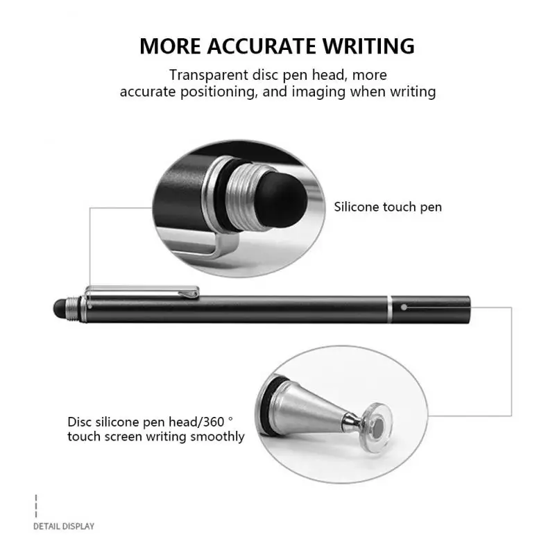 Tableta de dibujo Universal 2 en 1, lápiz táctil de pantalla capacitiva para teléfono móvil Android, accesorios de lápiz duraderos inteligentes
