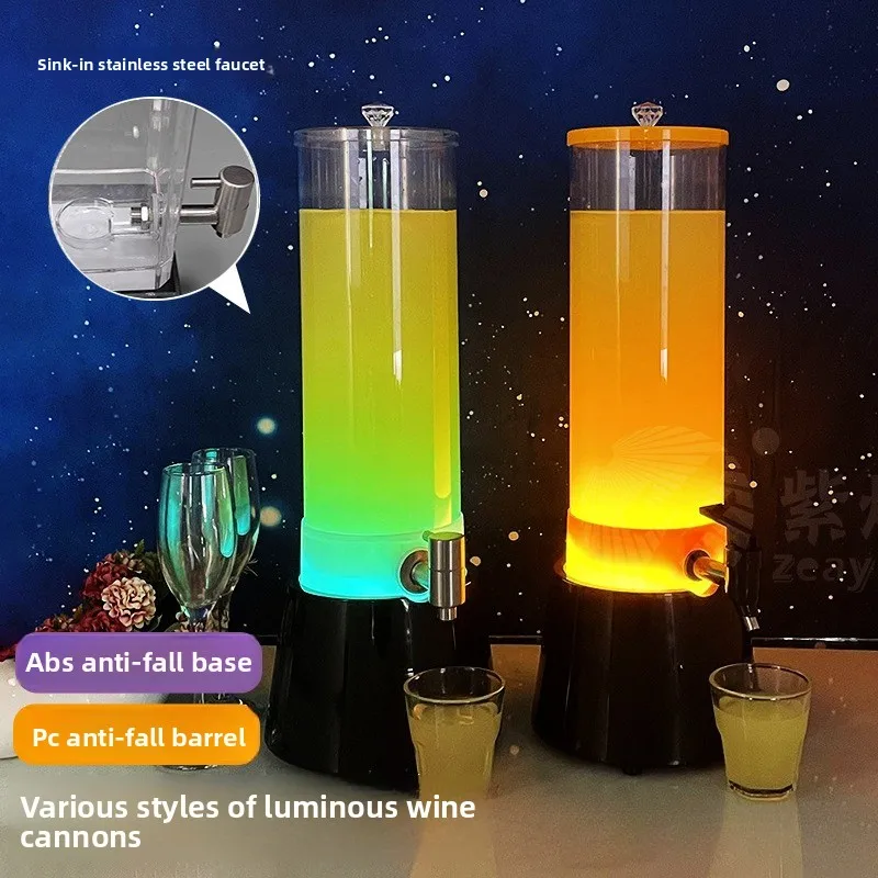 3L 2L LED Beer Keg Soda Dispenser with Tap Rechargeable Party Drink Keg