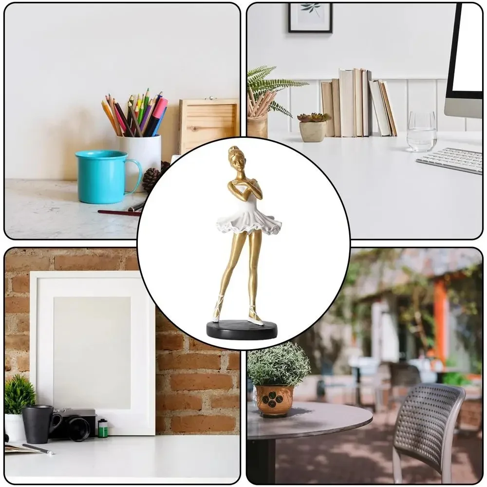 

Ballerina Statues Figurines Resin Girl Figure Display Dancer Sculpture Resin Ornaments Figurines Crafts Living Room Office Bookc