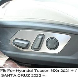 Interior Frame Mouldings Seat Adjustment Button Cover Trim Accessories For Hyundai Tucson NX4 2021 - 2025 / SANTA CRUZ 2022-2024