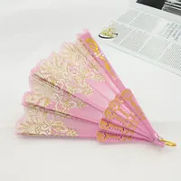 Lace Embroidery Folding Fan - Fans for Women, Stage Performance & Decor, Vintage Bridal Accessories