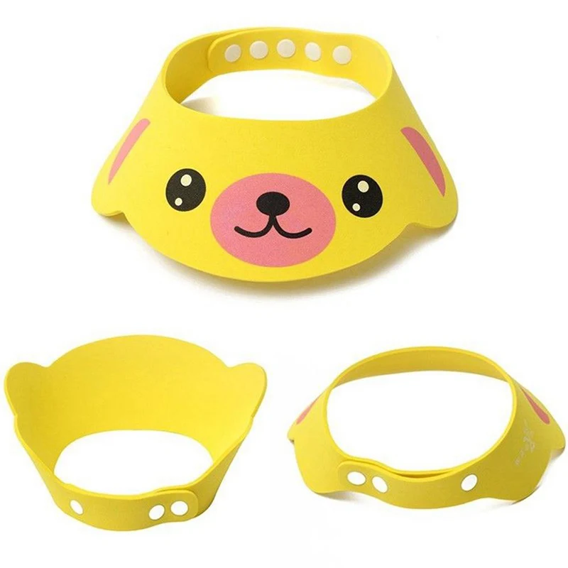 Baby Shower Soft Cap Adjustable Hair Wash Hat for Kids Ear Protection Safe Children Shampoo Bathing Shower Protect Head Cover