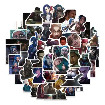 50 Stück coole Cartoon Anime Arcane Spiel Aufkleber für Autos Motorräder Wasser becher Kinderspiel zeug Gepäck Computer Aufkleber