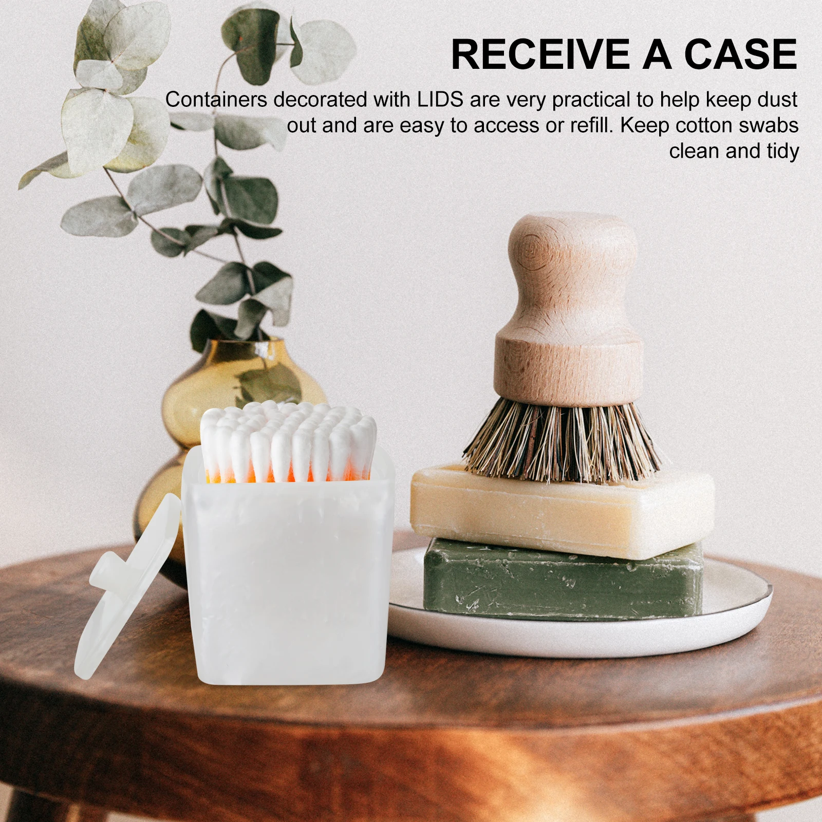 

Cotton Pad Box Storage Containers Large Capacity Resin Material ganizer Dispenser HOLDER For Nail Art Accessories Swabs