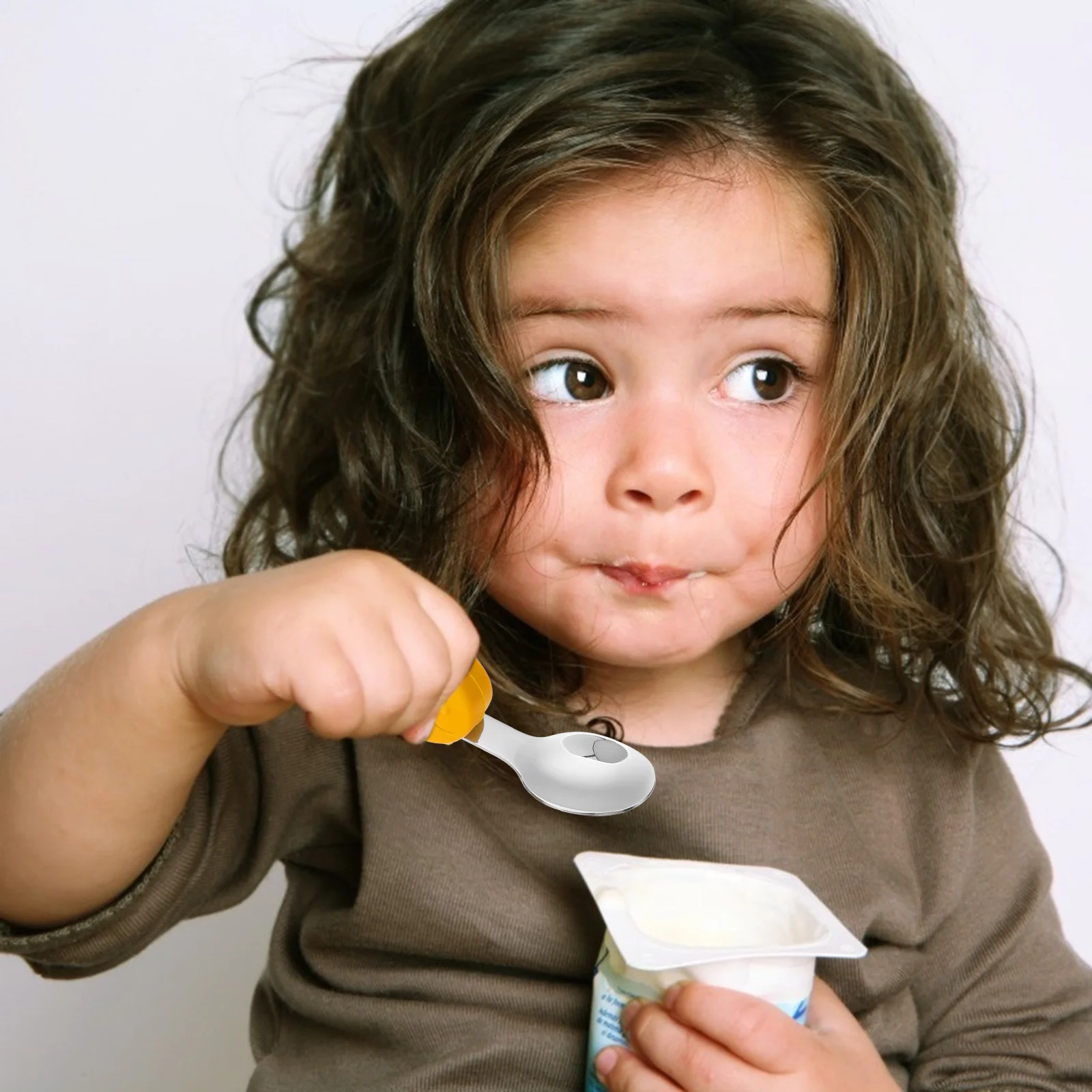 

1Set Baby Spoon Fork Set Durable Safe Portable Lightweight Self-Feeding Kids Cutlery Adorable Gift Baby Spoon Fork