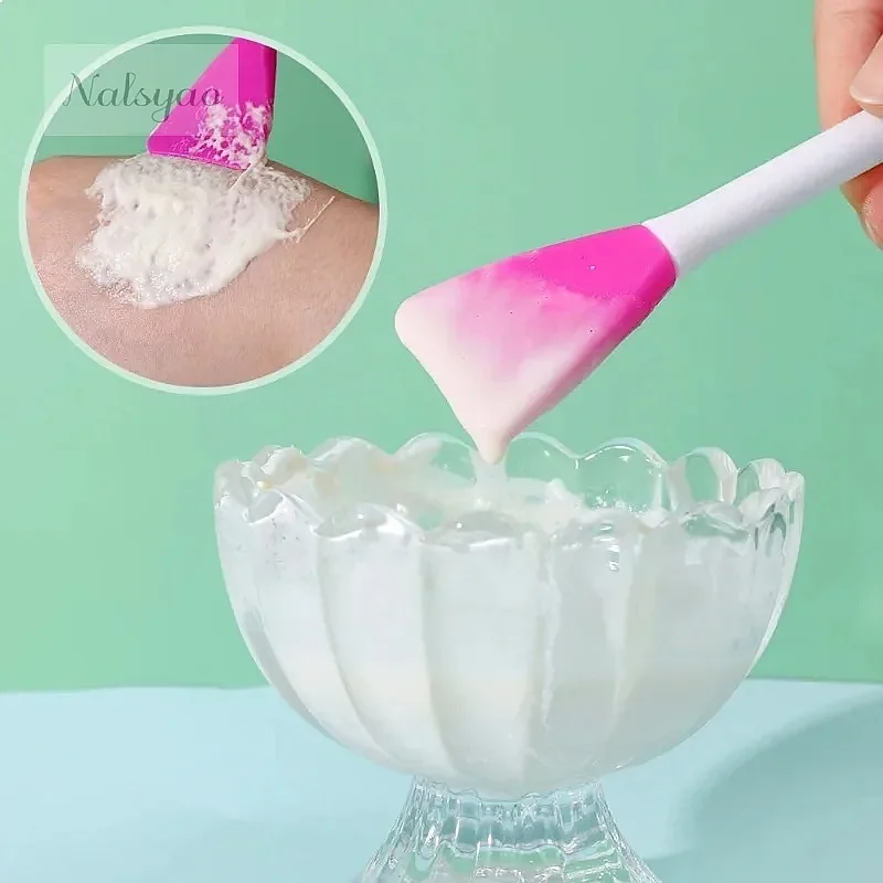 2 In1 Blackhead Silicone Facial Cleansing Mask Brush Spatula Deep Cleaning Tool Exfoliator Scrub Pore Care
